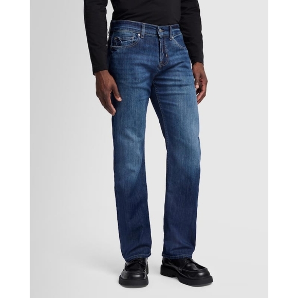 EUC 7 For All Mankind Men's Austyn Relaxed Straight Leg Jeans - 34 X 33